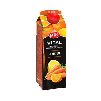 Marli Vital mehujuoma appelsiini-porkkana-sitruuna + kalsium 1l