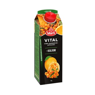 Marli Vital mehujuoma tyrni-mandariini-appelsiini mehujuoma + kalium 1l