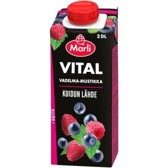 Marli Vital Vadelma-Mustikkajuoma + Kuitu 2dl