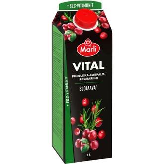 Marli Vital puolukka-karpalo-rosmariini mehujuoma E&C 1l
