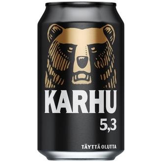 Karhu Lager olut 5,3 % tölkki 0,33 L