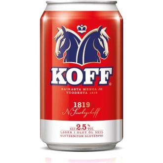 Koff Gluteeniton Lager olut 2,5 % 0,33 L tölkki