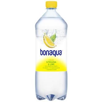 Bonaqua Sitruuna-Lime kivennäisvesi muovipullo 1,5 L