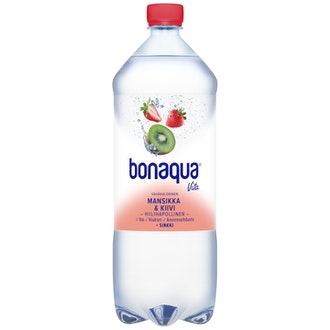 Bonaqua Loiste Mansikka-Kiivi kivennäisvesi muovipullo 1,5 L