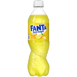 Fanta Sokeriton Sitruuna virvoitusjuoma muovipullo 0.5 L