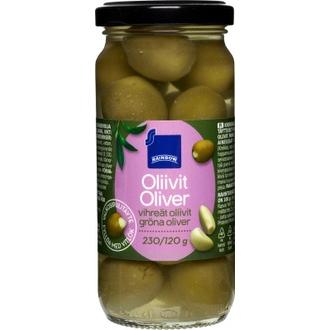 Rainbow vihreät oliivit valkosipulitäytteellä 240/120 g