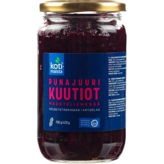 Kotimaista 700/470g punajuurikuutiot mausteliemessä