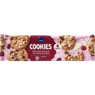 Rainbow Cookies valkoinen suklaa & karpalo 150 g, 8 kpl