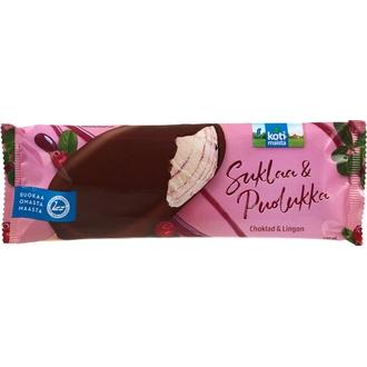 Kotimaista Kermajäätelöpuikko Suklaa & Puolukka 66G/100Ml