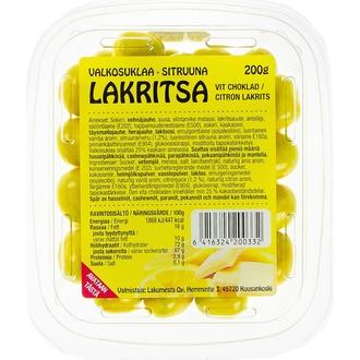 Lakumesta 200G Valkosuklaa-Sitruunalakritsa