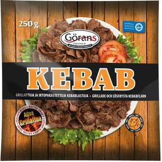 Görans Kebablastu 250g grillattu ja irtopakastettu