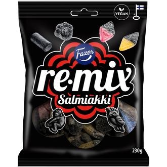 Fazer Remix Salmiakki karkkipussi 230g