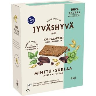 Fazer Jyväshyvä Minttusuklaa Välipalakeksi 6X30g 180 G