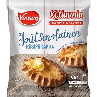 Vaasan Kotiuunin Joutsenolainen riisipiirakka 6x80 g