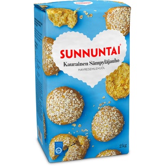 Sunnuntai kaurainen sämpyläjauho 2 kg