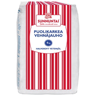 Sunnuntai puolikarkea vehnäjauho 4kg