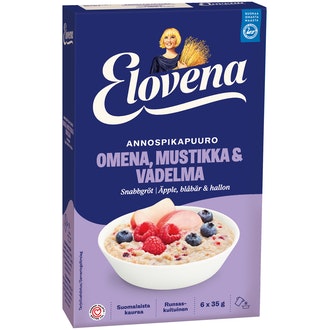 Elovena 210g omena-mustikka-vadelma annospikapuuro
