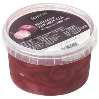 Öljypuu Marinoitua punasipulia 450g