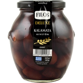Filos Deluxe Kalamata-oliivi kivetön Giant 360g/180g