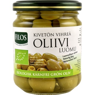 Filos vihreä kivetön oliivi 200/100g luomu
