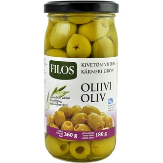 Filos vihreä oliivi kivetön 360g/180g