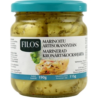 Filos Marinoitu artisokansydän 190g/115g