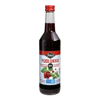 Aten kylmäpuristettu puolukkamehu 0,5l sokeroitu