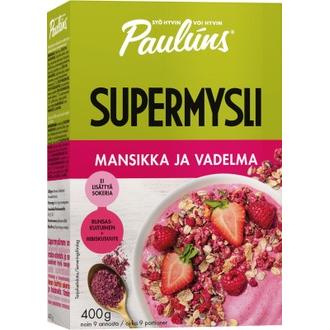 Paulúns mansikka ja vadelma supermysli 400g