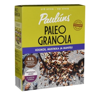 Paulúns Paleo granola 350g kookos, mustikka ja manteli