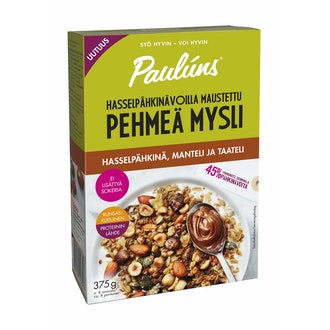 Paulúns hasselpähkinä-manteli-taateli pehmeä mysli 375g