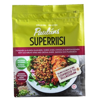 Paulúns Superriisi vihreä linssi jyvä-siemenseos 360g