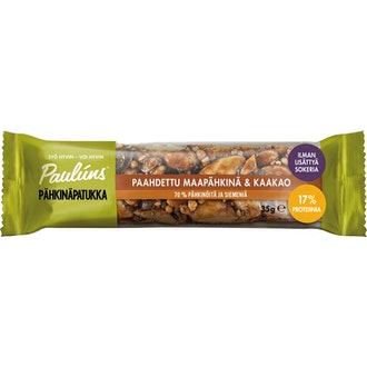 Pauluns pähkinäpatukka 35g paahdettu maapähkinä-kaakao