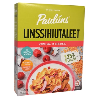 Paulúns linssihiutaleet vadelma kookos 320g