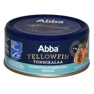 Abba MSC yellowfin tonnikalaa vedessä 150/105g