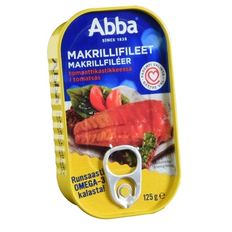Abba makrillifileet tomaattikastikkeessa 125g