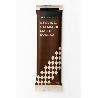 Kultasuklaa Pähkinä-Salmiakki maitosuklaa 80g