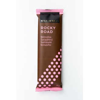 Kultasuklaa Rocky Road maitosuklaalevy 80g