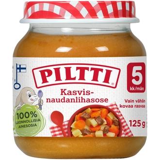 Piltti 125g Kasvis-naudanlihasose lastenateria 5kk