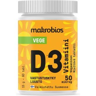 Makrobios Vege D3-Vitamiini 50Mcg 60 Tablettia 15G