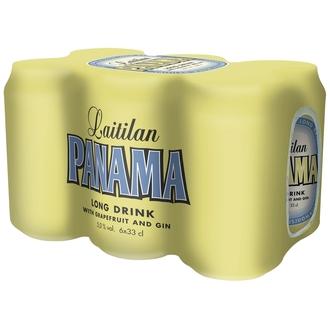 6 x Laitilan Panama Gin 5,0% 0,33L ginipohjainen greipinmakuinen long drink