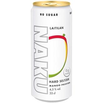 Laitilan Naku Hard Seltzer Mango-Passion 4,5% 0,33L long drink