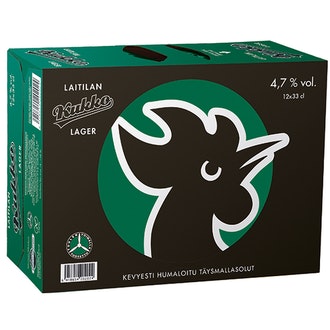 12 x Laitilan Kukko Lager 4,7% 0,33L olut