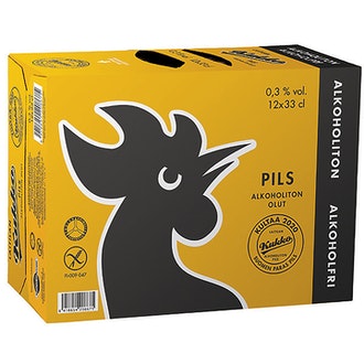 Kukko Pils 0,3% alkoholiton 0,33l 12-pack