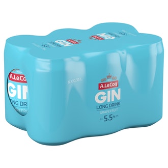 6 x A. Le Coq GIN&Grapefruit Long Drink 5,5% 0,33 l tlk