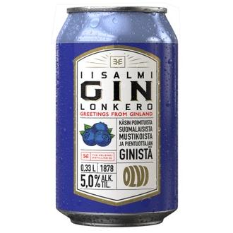 Olvi Iisalmi Mustikka GIN lonkero 5,0% 0,33l
