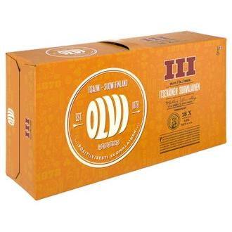 18 x OLVI III 4,5% olut 0,33 l tlk salkku