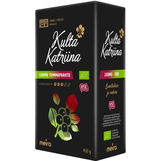 Kulta Katriina 450g Luomu tumma pannujauhatus