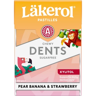 Läkerol dents pastilli pear banana&strawberry 85g