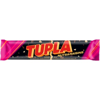 Tupla Nuts & Raisins 80g suklaapatukka UTZ