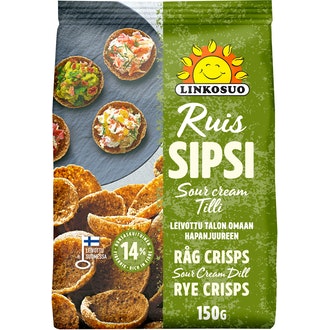 Linkosuo ruissipsi 150g sour cream tilli